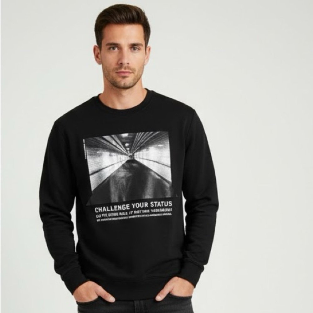 Zara Graphic Crewneck Sweater